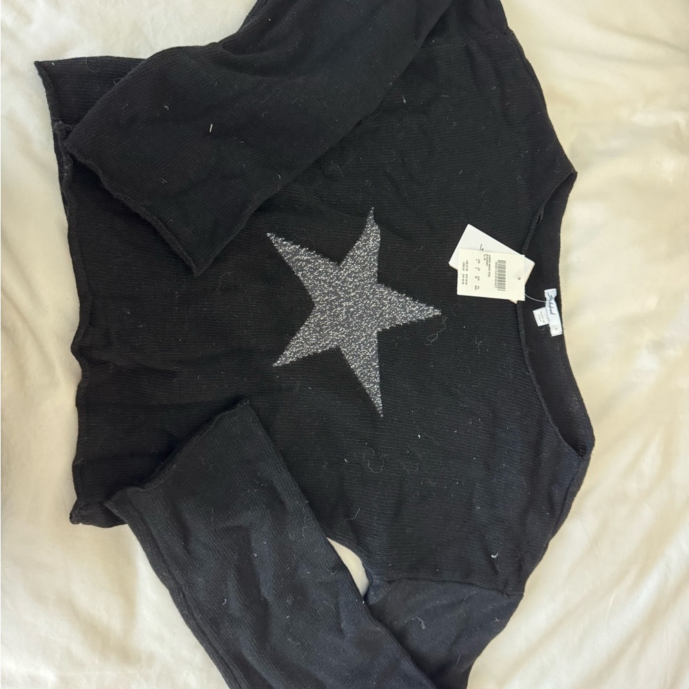 Subdued Black Star Knit Sweater